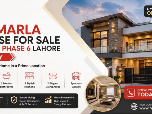 Find a 10 Marla house for sale DHA Phase 6 Lahore today. Explore modern homes, prime locations, secure living, and excellent investment opportunities.