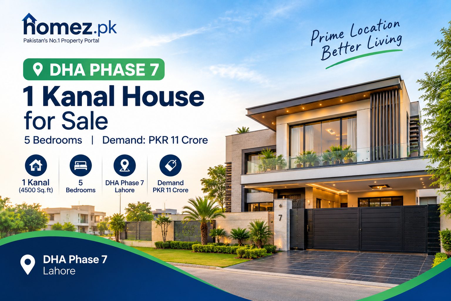 1 Kanal house for sale in DHA Phase 7 Lahore