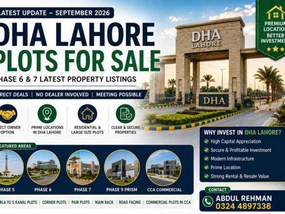 DHA Lahore Plots for Sale September 2026 | Phase 6 & 7
