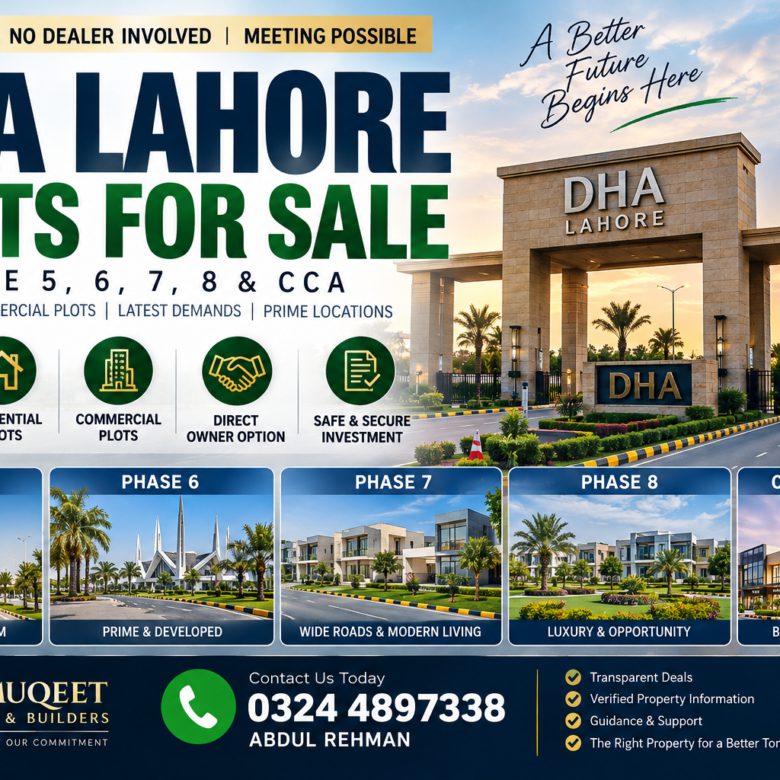 DHA Lahore Plots for Sale September 2026: Direct Deals in Phase 5, 6, 7 & 8
