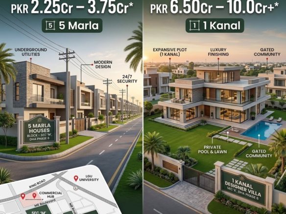 DHA Phase 6 Lahore Property Update September 2026: 5 Marla and 1 Kanal Houses for Sale