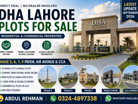 DHA Lahore Plots for Sale 2026