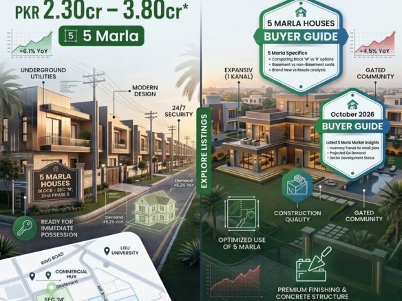 5 Marla Houses for Sale in DHA Lahore | October 2026