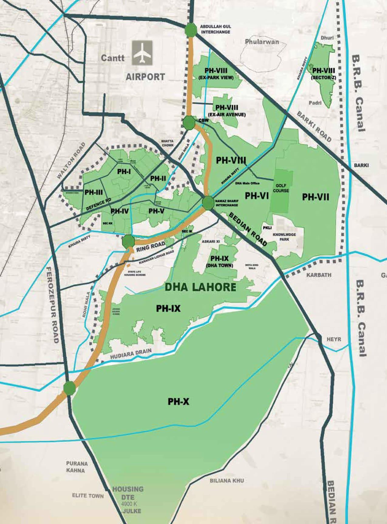 Map DHA Lahore