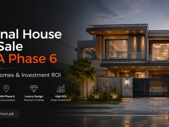 Luxury 1 Kanal house for sale DHA Phase 6 with modern design, spacious rooms, premium location, and top-class amenities.