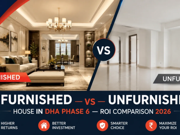Luxury furnished house for sale in DHA Phase 9 Lahore offering modern design, premium living, secure location, and excellent investment value.