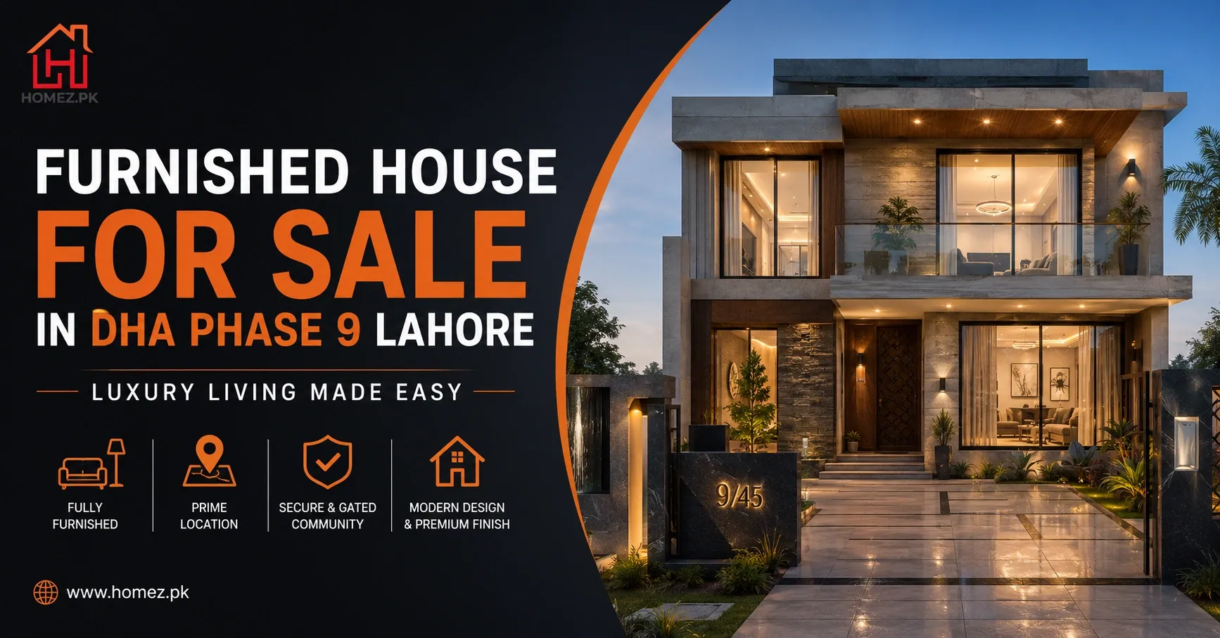 Explore a furnished house for sale in DHA Phase 9 Lahore with modern interiors, premium amenities, secure living, and excellent investment value.