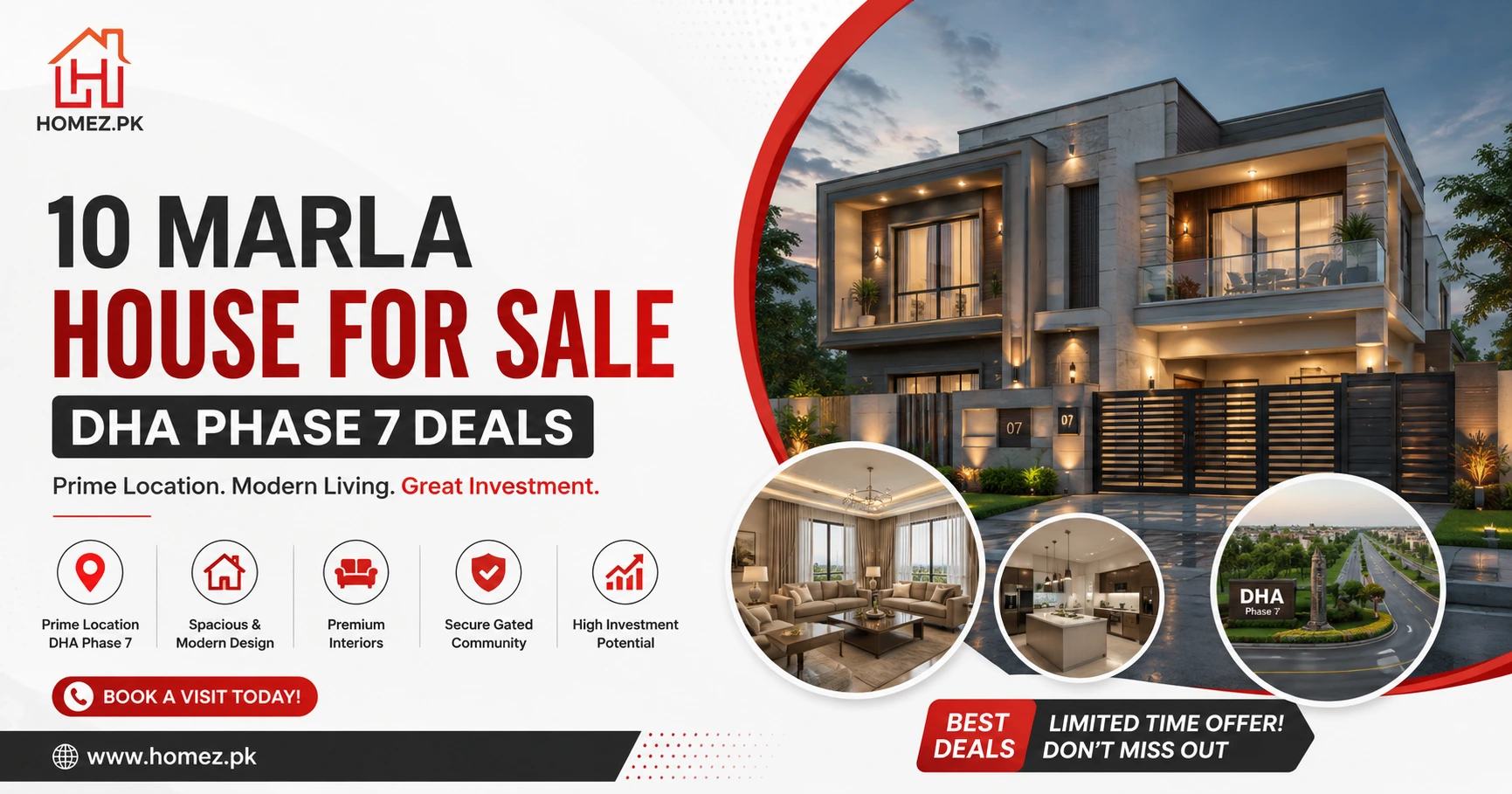 Explore 10 Marla house for sale DHA Phase 7 with the latest 2026 deals, prime locations, modern features, and investment opportunities.
