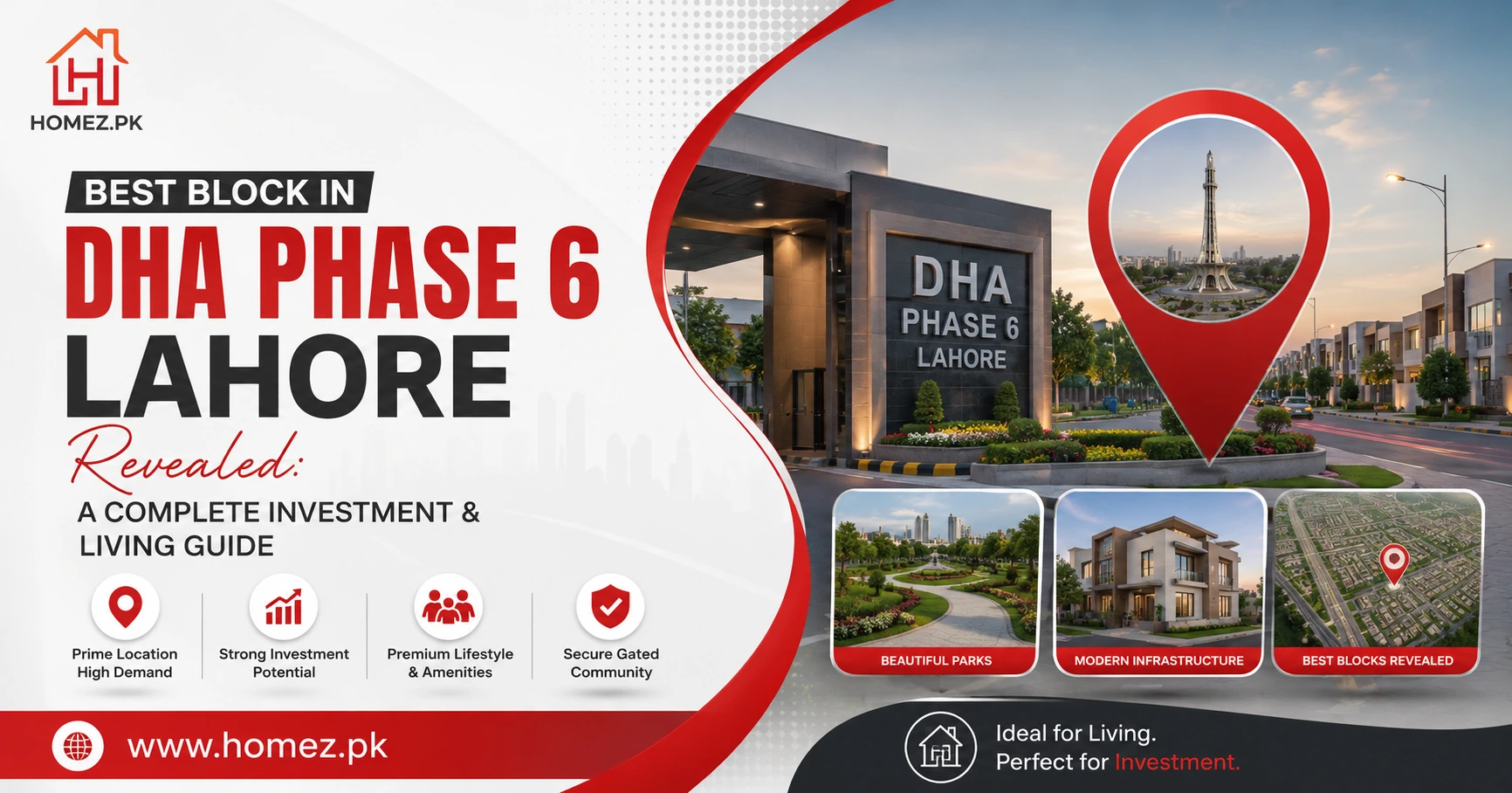 Best Block in DHA Phase 6 Lahore 2026: Explore the top blocks for living and investment, comparing location, amenities, prices, and future growth potential.